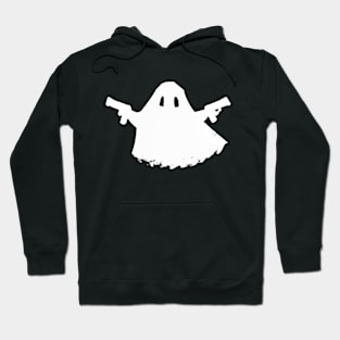 Ghost with a gun (white version) Hoodie